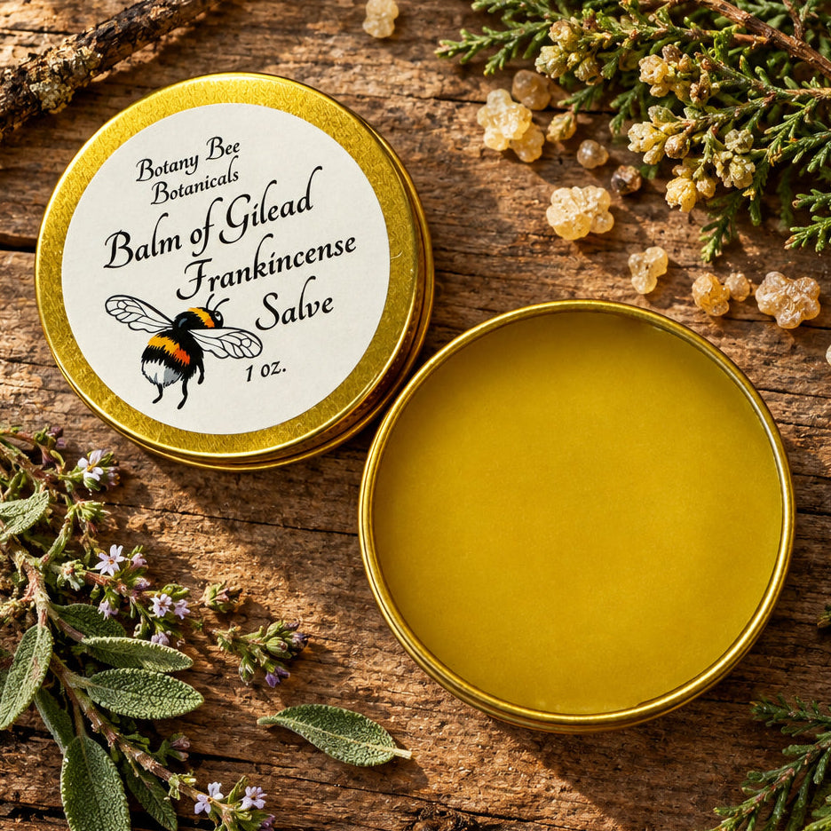 Two containers of Balm of Gilead & Frankincense Salve