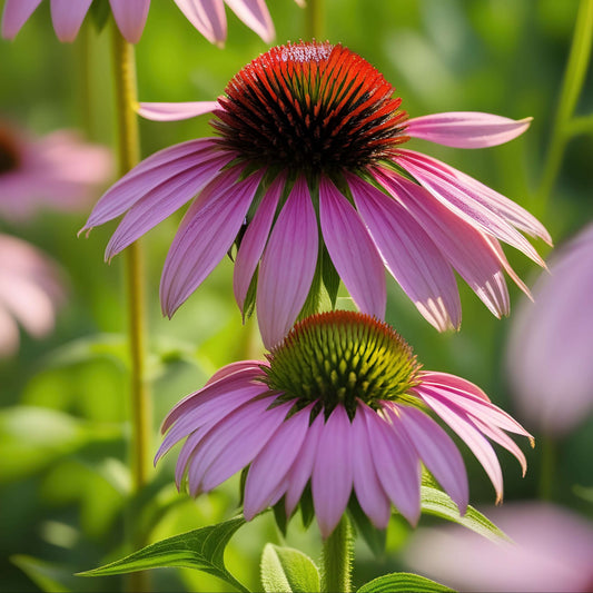 Close-up of echinacea tincture flowers