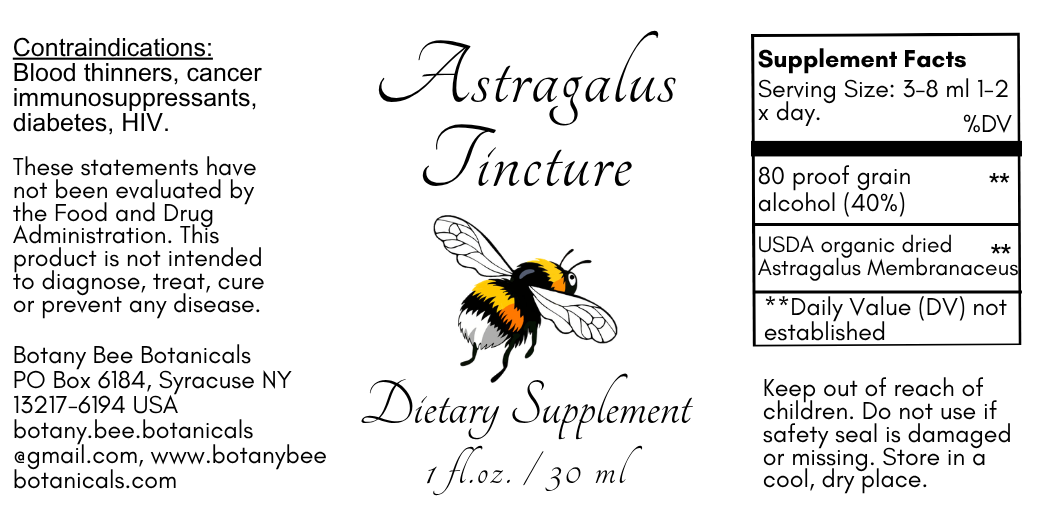 Astragalus Tincture, Huang Qi, Organic Astragalus Membranaceus Herbal Extract