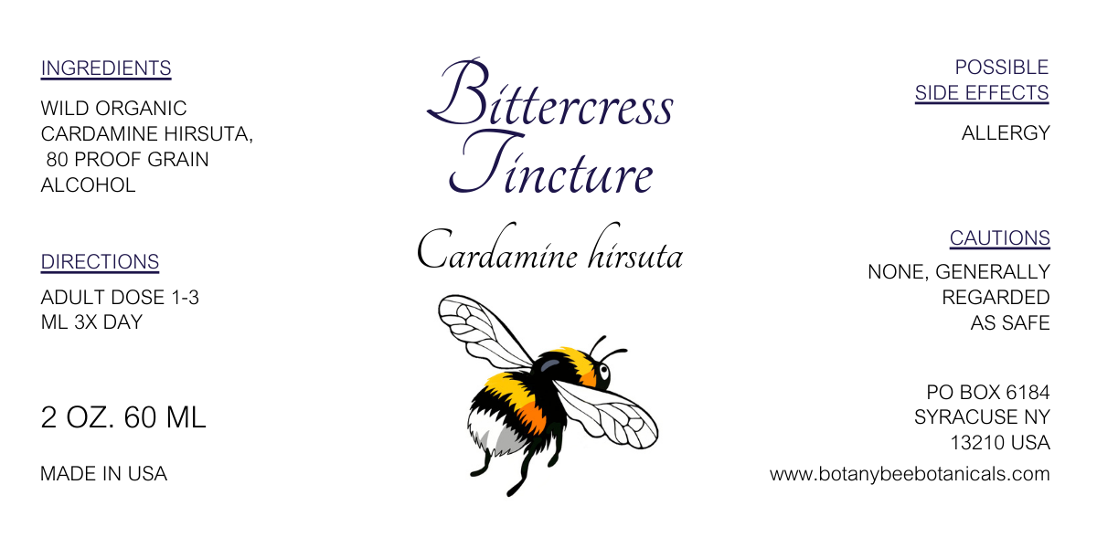 Bittercress Tincture, Wild Organic Cardamine hirsuta Herbal Extract