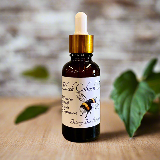 Bottle of Black Cohosh Oil with a dropper