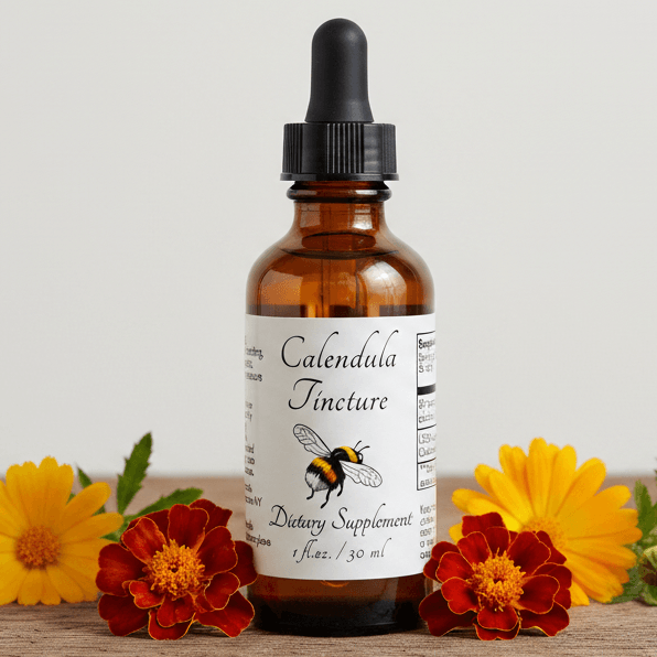 Calendula Tincture, USDA Organic Calendula Officinalis Extract