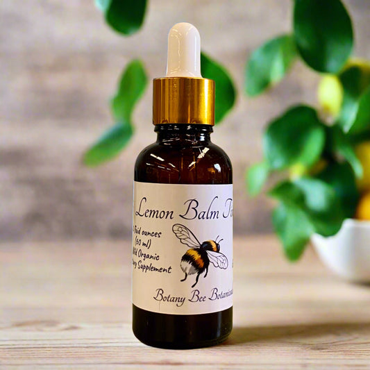 Lemon Balm Tincture, Wild Organic Melissa officinalis Extract