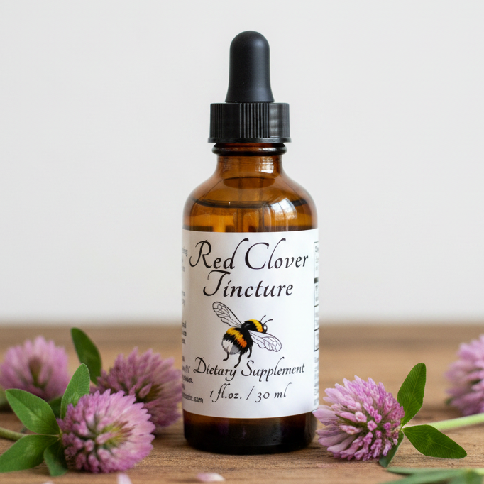 Red Clover Tincture Label