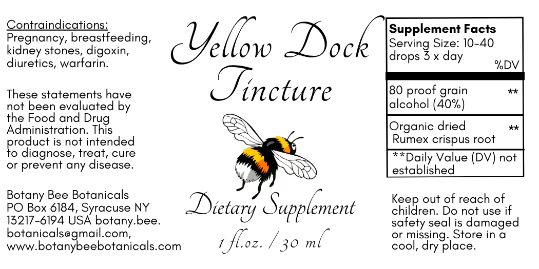 Yellow Dock Root Tincture