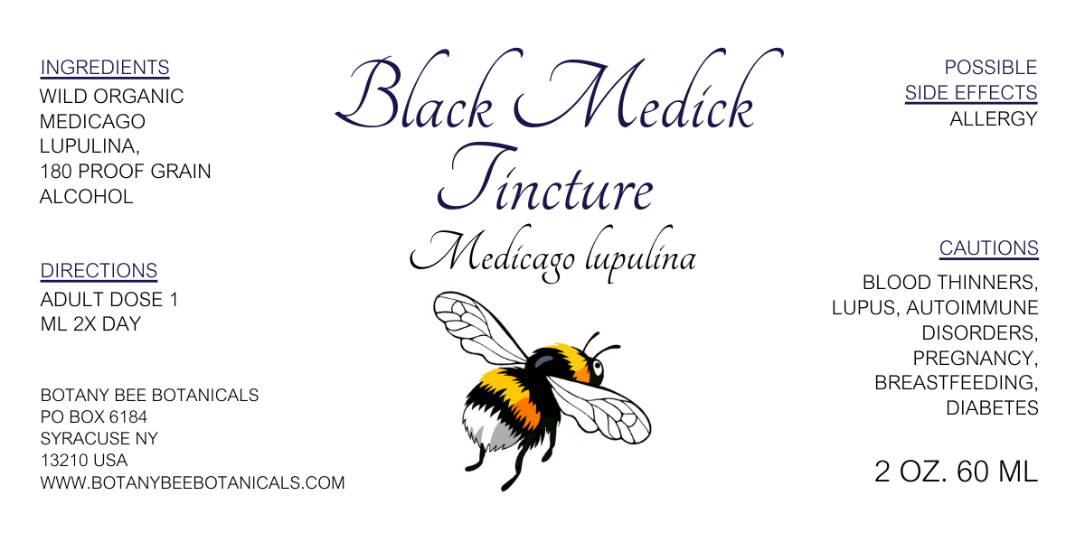 Black Medick Tincture, Wild Organic Medicago lupulina Herbal Extract