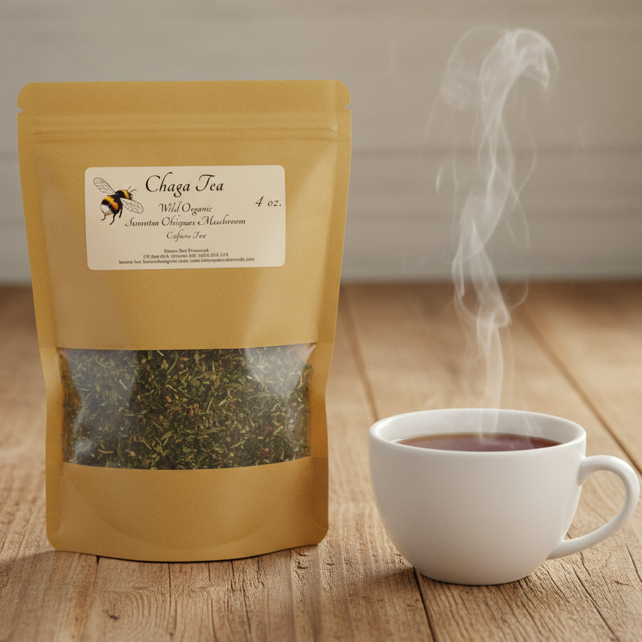 A bag of chaga tea