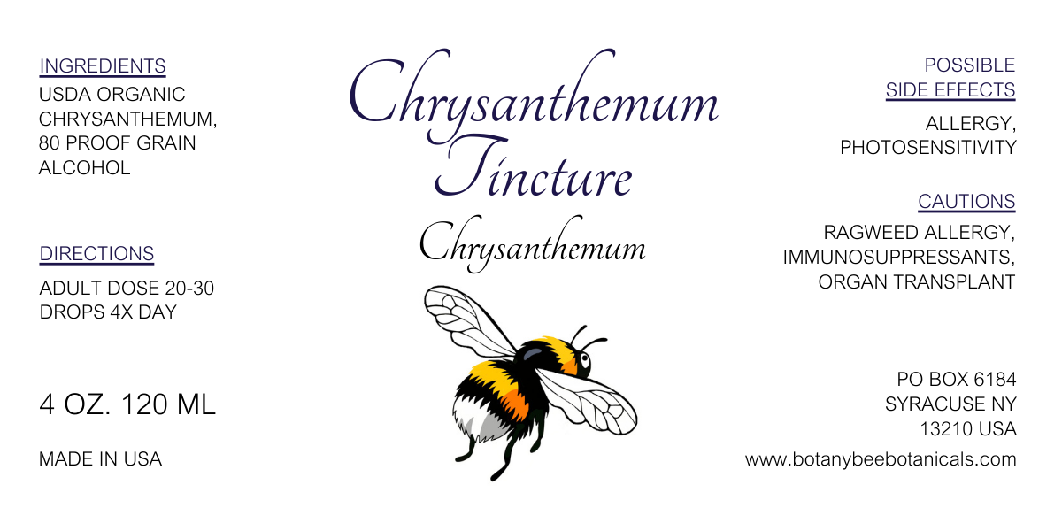 Chrysanthemum Tincture, Organic Chrysanthemum Flower Herbal Extract