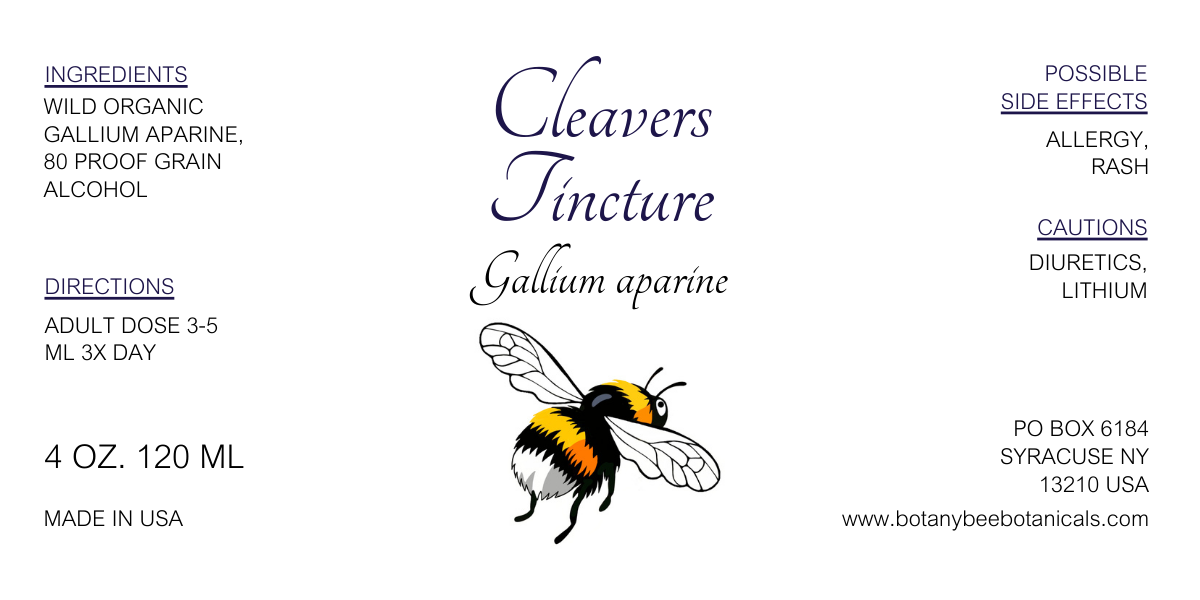 Cleavers Tincture, Wild Organic Galium aparine Herbal Extract