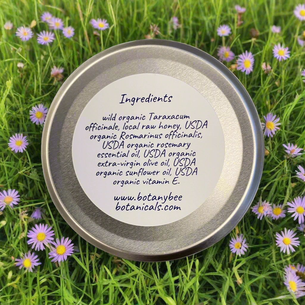 Dandelion Honey Rosemary Salve Ingredients