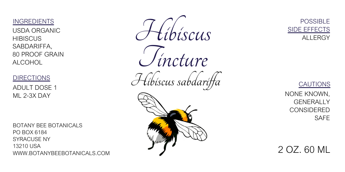 Hibiscus Blossom Tincture - Hibiscus sabdariffa Flower Herbal Extract