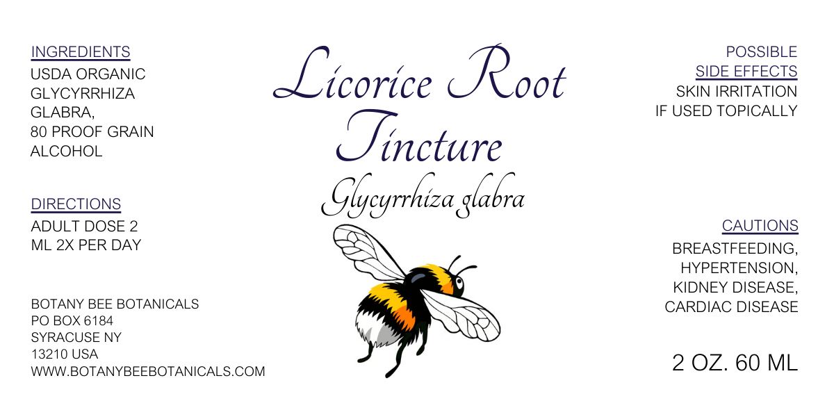 Licorice Root Tincture - Organic Glycyrrhiza glabra Herbal Extract